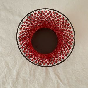 Small read beaded bowl